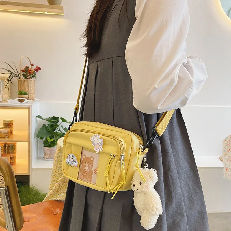 Nuevo Bolso Kawaii para niñas, novedad de 2024, Bolso transparente JK, Bolso cruzado pequeño para mujeres, bolsos y Bolsos de hombro, Bolso Itabag