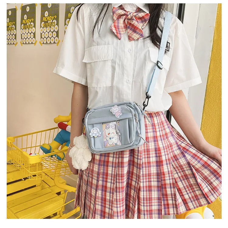 Nuevo Bolso Kawaii para niñas, novedad de 2024, Bolso transparente JK, Bolso cruzado pequeño para mujeres, bolsos y Bolsos de hombro, Bolso Itabag