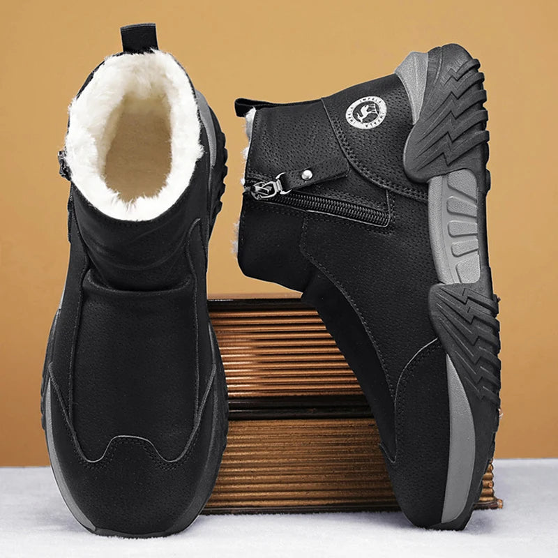 Botas de nieve de invierno, zapatillas para correr, Zapatos informales antideslizantes, impermeables, de caña alta, para viajes, escalada, senderismo, Zapatos para Hombre