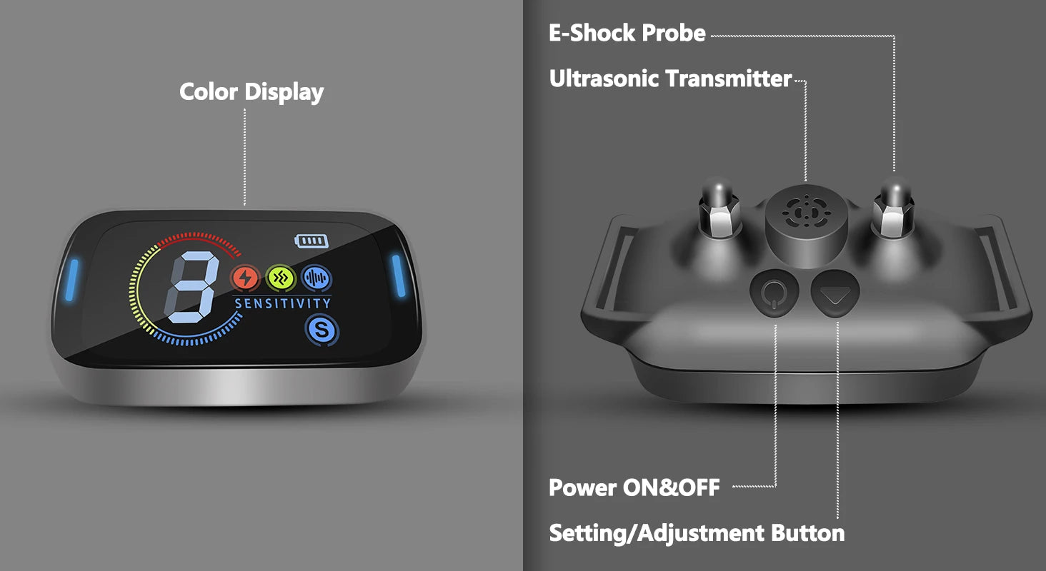 Collar de ladridos para perros, Collar contra la oscuridad para perros grandes, medianos y pequeños, Collar de ladridos inteligente, Collar de entrenamiento antiladridos recargable con 8 ajustes