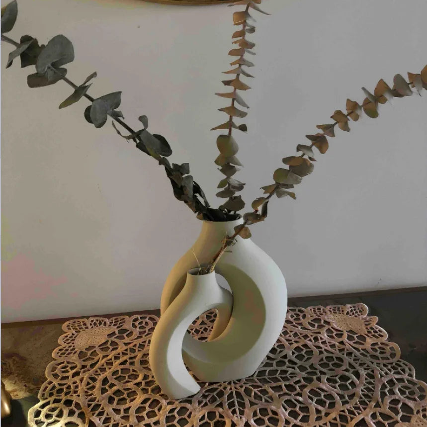 Un conjunto de adornos de jarrón, florero de adornos para decoración del hogar, florero seco, oficina, florero decorativo para gabinete de entrada