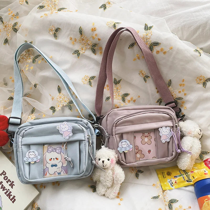 Nuevo Bolso Kawaii para niñas, novedad de 2024, Bolso transparente JK, Bolso cruzado pequeño para mujeres, bolsos y Bolsos de hombro, Bolso Itabag