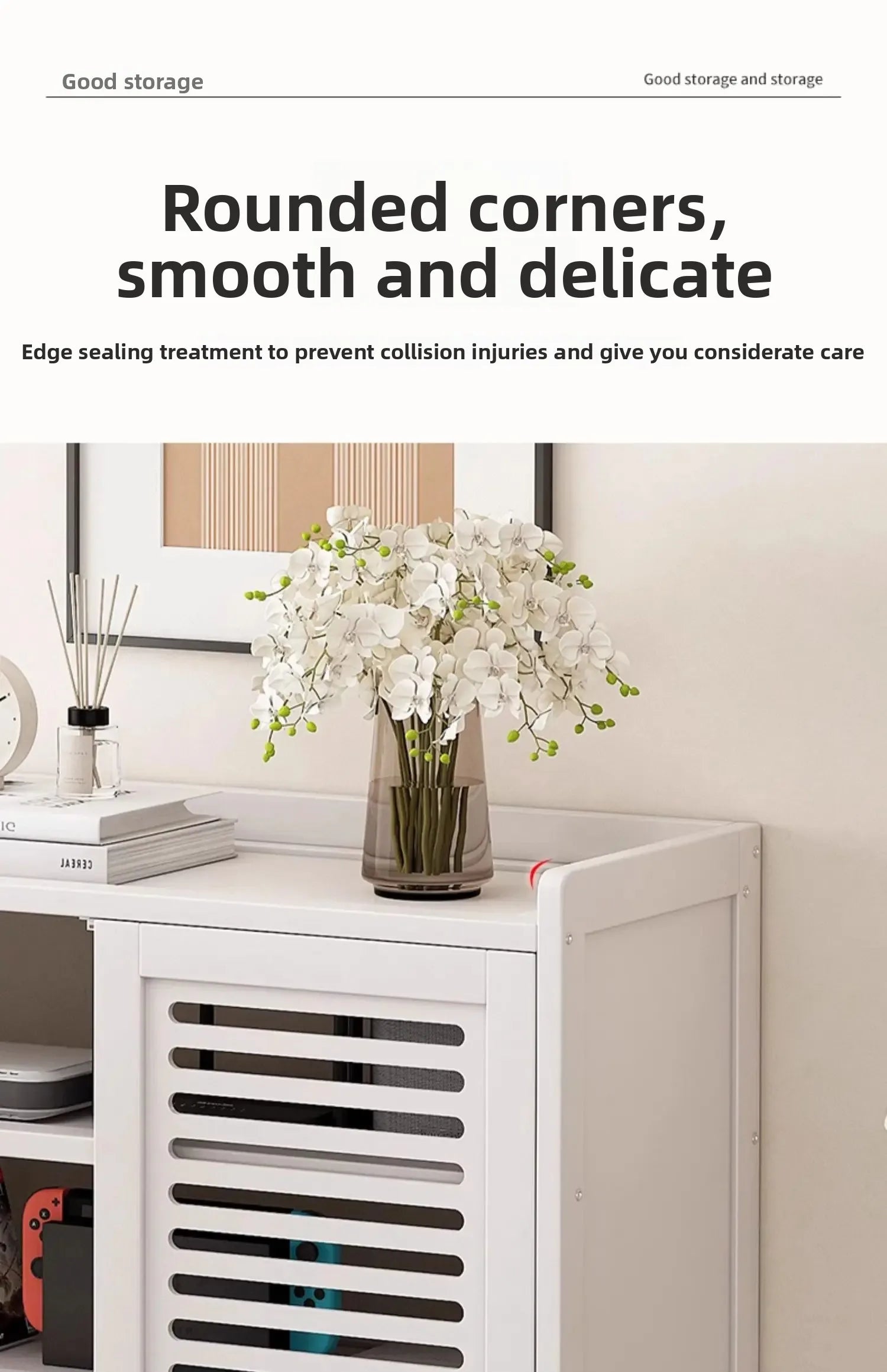 Caja de almacenamiento de enrutador de madera maciza, organizador de gabinete Multimedia, estante multimedia a prueba de polvo, estante de módem WiFi para configuración de electrónica del hogar