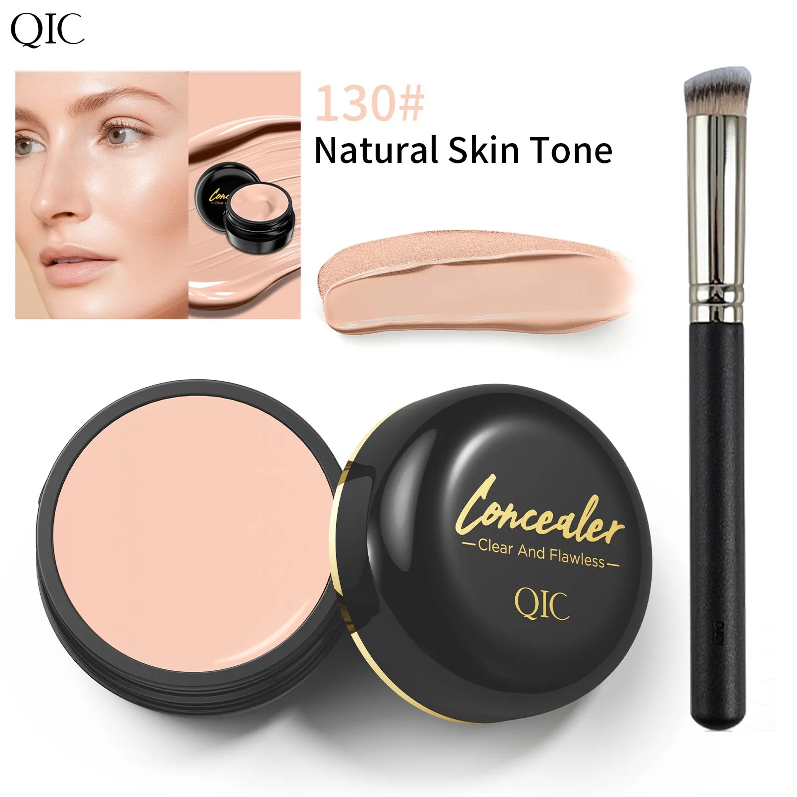 Corrector iluminador de ojos hidratante y crema para el contorno, cobertura completa, corrector de ojos de larga duración y corrector para un maquillaje de aspecto perfecto