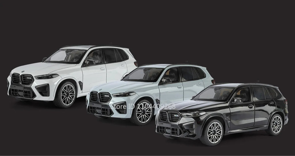 Modelo de coche X5M de gran tamaño 1:18, cuerpo de aleación de juguete, neumáticos de goma, tobogán hacia adelante, absorción de impacto, modelos de vehículos, adornos de escritorio