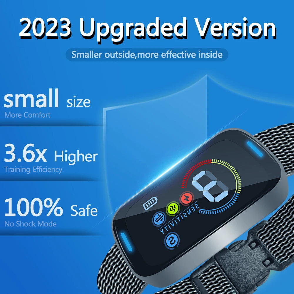 Collar de ladridos para perros, Collar contra la oscuridad para perros grandes, medianos y pequeños, Collar de ladridos inteligente, Collar de entrenamiento antiladridos recargable con 8 ajustes