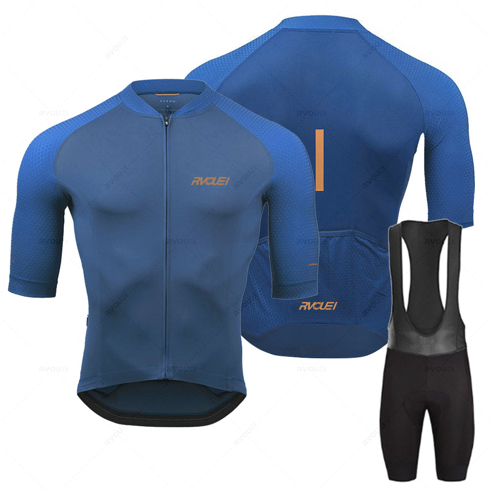 2025 Rvouei Pro Team Ropa de bicicleta hombres nueva Ropa de bicicleta de carretera Ropa de carreras transpirable Ciclismo Jersey conjunto Ropa Ciclismo Maillot