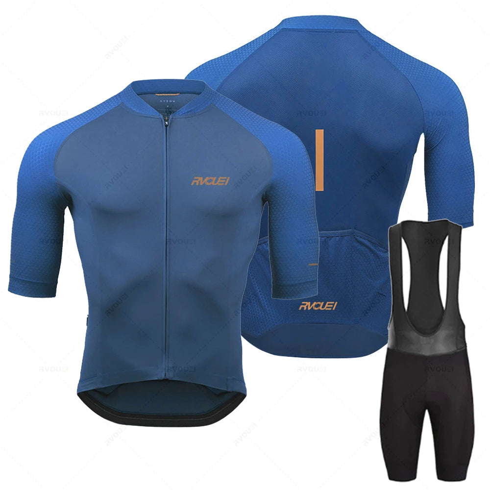 2025 Rvouei Pro Team Ropa de bicicleta hombres nueva Ropa de bicicleta de carretera Ropa de carreras transpirable Ciclismo Jersey conjunto Ropa Ciclismo Maillot