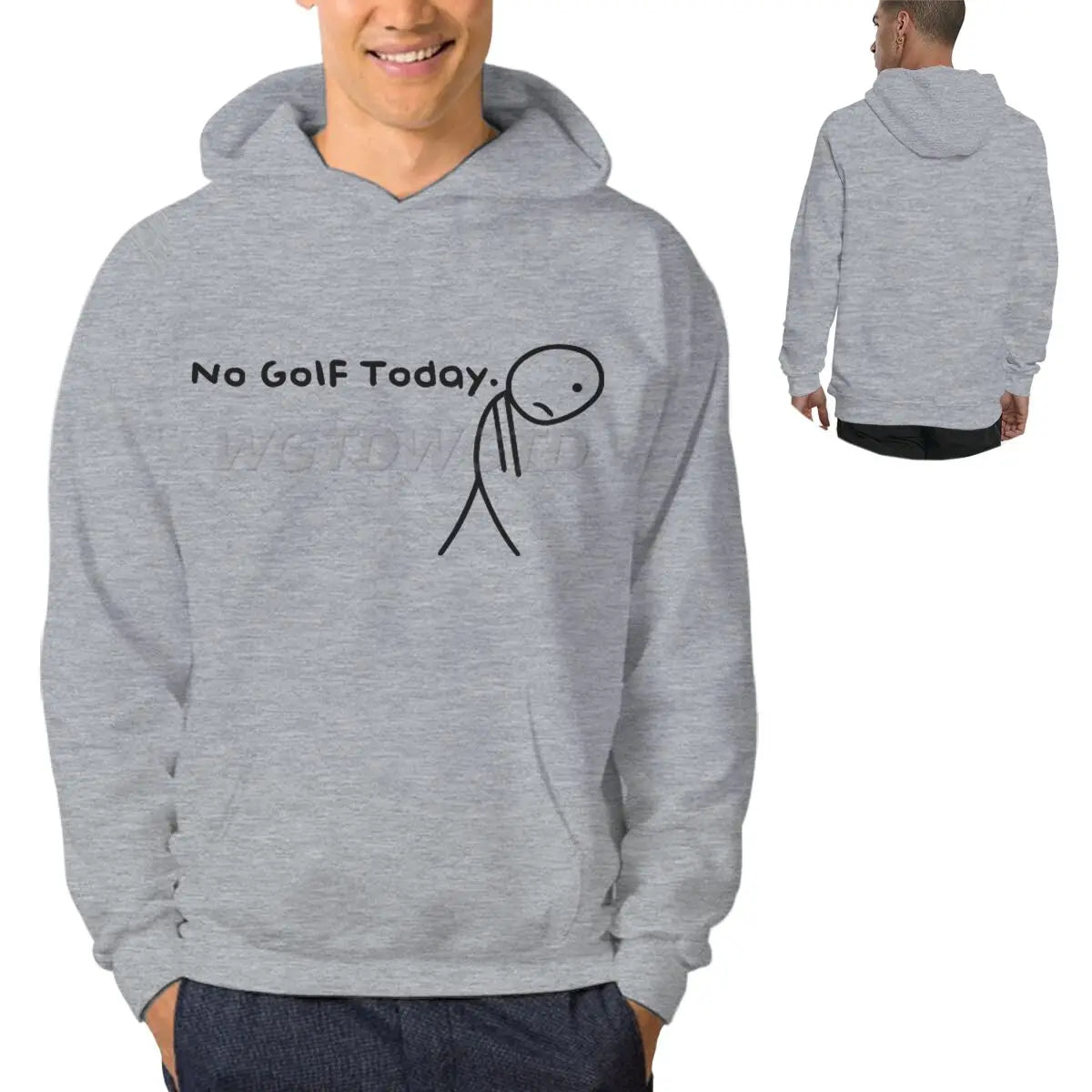 Ropa de hombre No Golf Today divertido triste Stickman golfistas moda ropa de calle Sudadera con capucha Casual divertido ropa de hombre