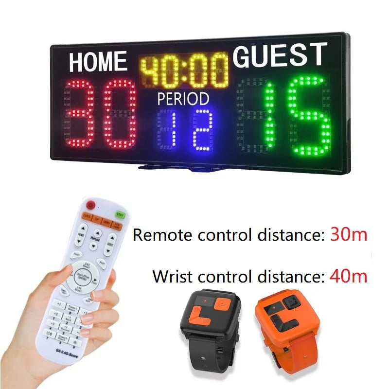 Tablero de puntuación de partido de entrenamiento de tenis profesional portátil, marcador Digital de cancha de Padel electrónica LED con Control de muñeca