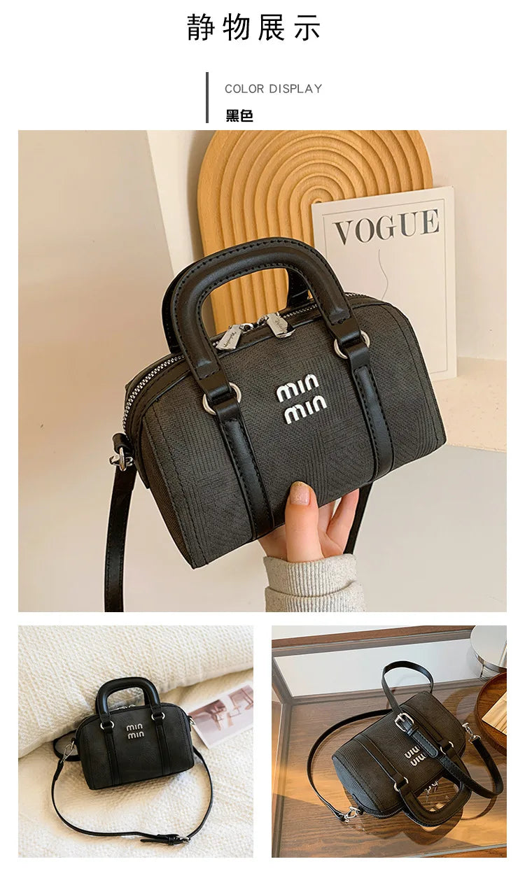 Nuevo bolso vaquero Boston a la moda para mujer, bandolera de un solo hombro, bolso con asa, bolsos de hombro