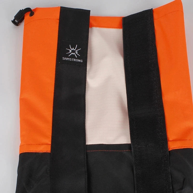 1 par de cubiertas impermeables para piernas, correa elástica, tubo largo, protección para piernas, senderismo, esquí, escalada, pantalones, cubierta para zapatos, vendaje duradero