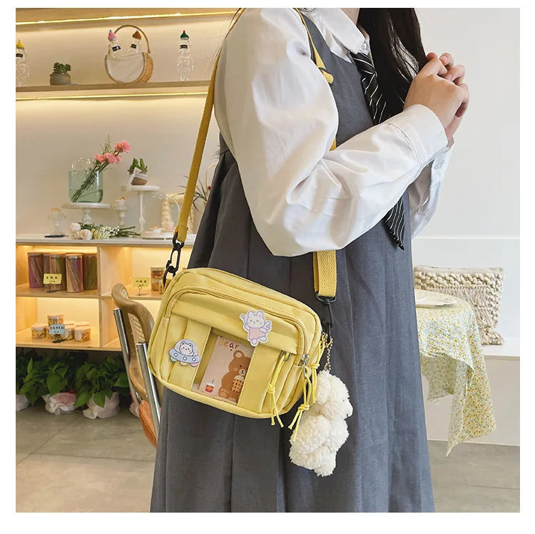 Nuevo Bolso Kawaii para niñas, novedad de 2024, Bolso transparente JK, Bolso cruzado pequeño para mujeres, bolsos y Bolsos de hombro, Bolso Itabag