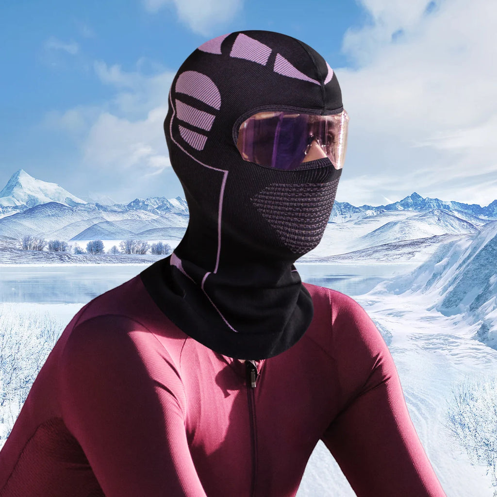 Pasamontañas para motociclismo, máscara de esquí de invierno para hombres y mujeres, pasamontañas de cabeza completa de alta elasticidad debajo del casco para clima frío