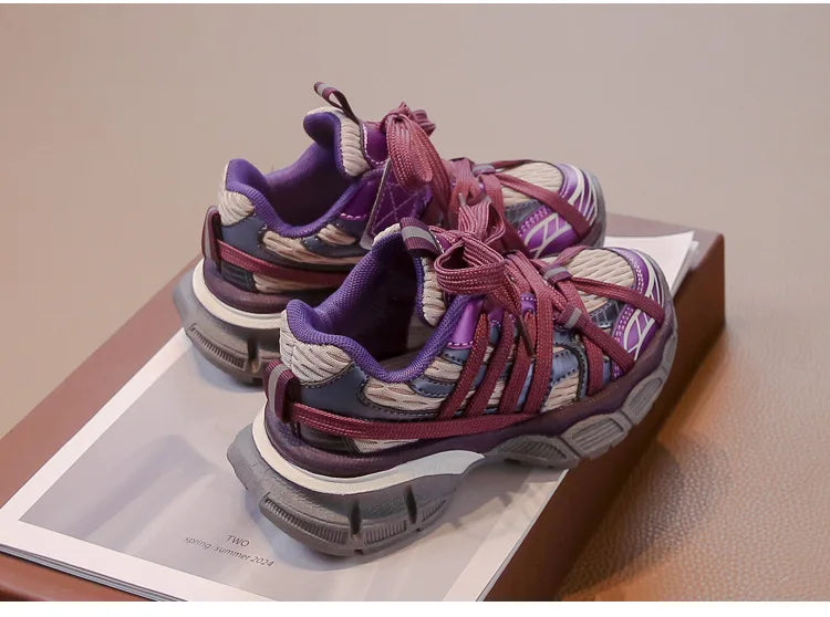 Zapatillas Deportivas para Niños, Modelo Chunky 2026, Nuevas Zapatillas de Baloncesto para Niñas, Modernas y Versátiles, Zapatillas Deportivas Casuales para Niños para la Escuela, Transpirables