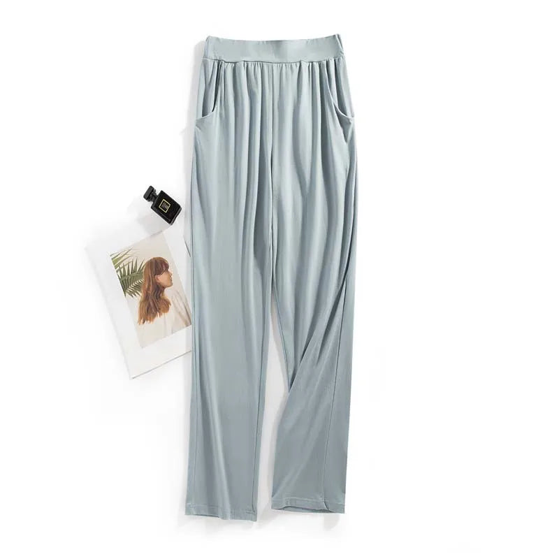 Pijamas de algodón para mujer, pantalones cómodos de talla grande para el hogar, ropa de noche para otoño e invierno, M-3XL