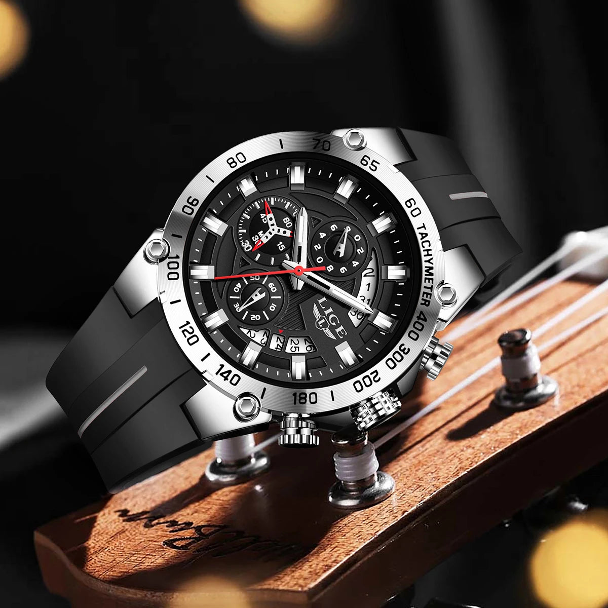 Relojes de Moda LIGE, Relojes de Pulsera Masculinos de Moda con Cronógrafo, Fecha Luminosa e Impermeable, Reloj de Hombre, Relogio Masculino