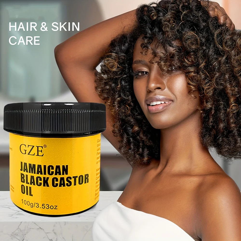 GZE JAMAICAN Aceite de ricino negro puro prensado en frío para el crecimiento del cabello, hidratación de la piel y la salud del cuero cabelludo: promoción del cabello grueso