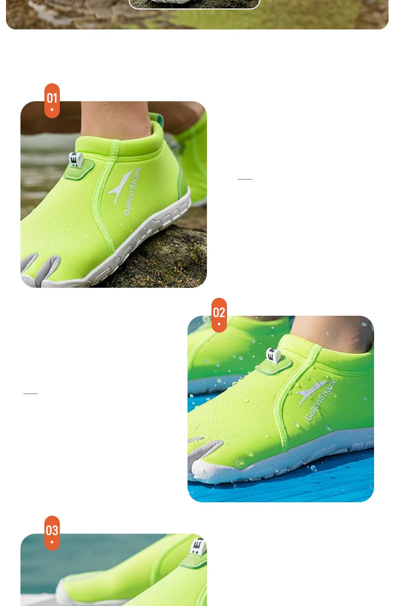 Zapatos de Neopreno de Cinco Dedos, Zapatillas de Agua Descalzas para Buceo, Voleibol de Playa y Caminatas en Arrecifes Costeros