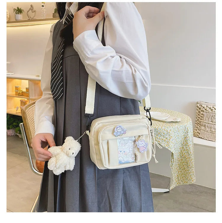 Nuevo Bolso Kawaii para niñas, novedad de 2024, Bolso transparente JK, Bolso cruzado pequeño para mujeres, bolsos y Bolsos de hombro, Bolso Itabag