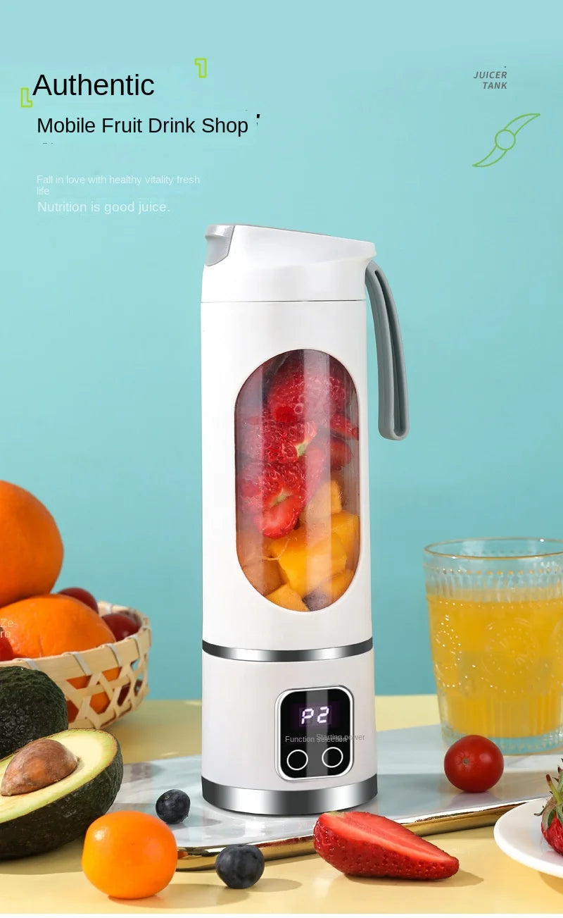 Máquina mezcladora doméstica, licuadora portátil, exprimidor eléctrico triturado con 3 velocidades, 450ML, gran capacidad, pantalla Digital, taza de jugo