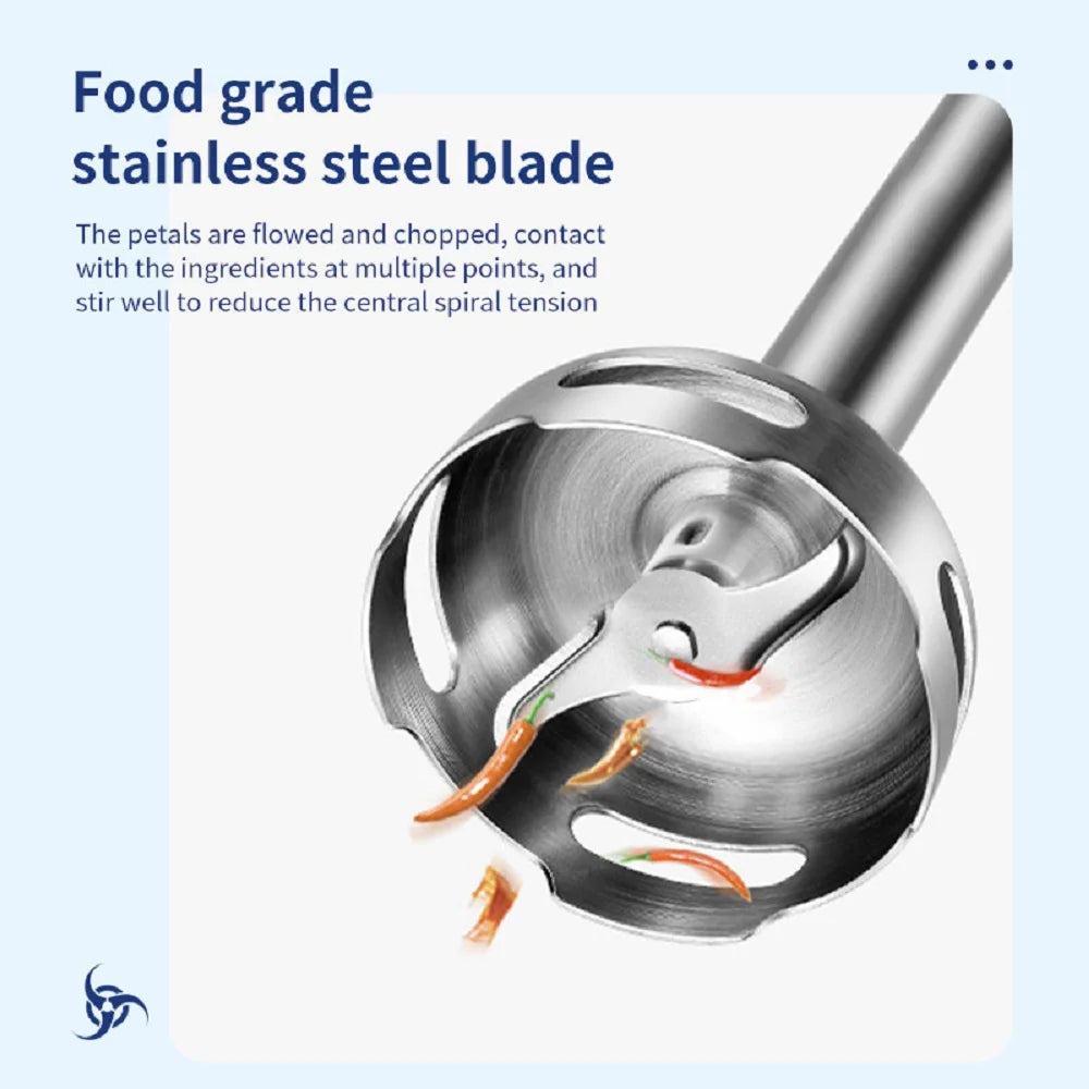 Batidora de alimentos eléctrica de mano de 400W, batidora de alimentos para frutas y verduras de 2 velocidades, batidora de huevos, molinillo de acero inoxidable, electrodomésticos EU
