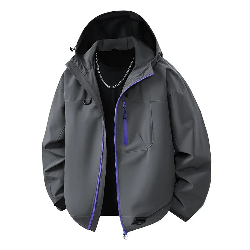 CHRLCK Chaquetas de senderismo impermeables hombres mujeres nuevo cortavientos a prueba de viento Camping escalada Trekking chaqueta al aire libre Unisex