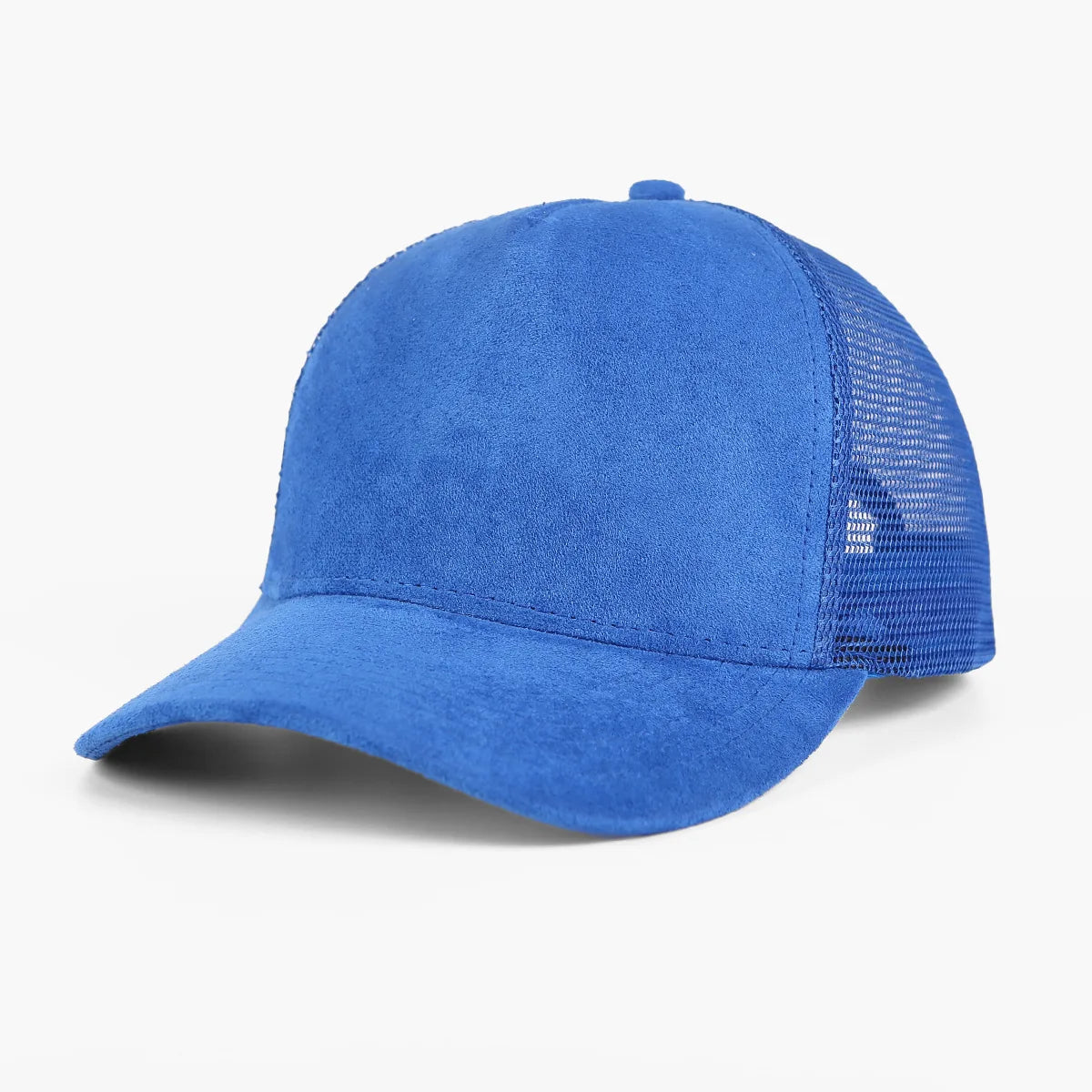 Gorra de béisbol de 1 pieza para hombre, gorra de camionero de gamuza de malla de 5 paneles, gorros para deportes al aire libre para primavera y verano para mujer, gorros de Color sólido