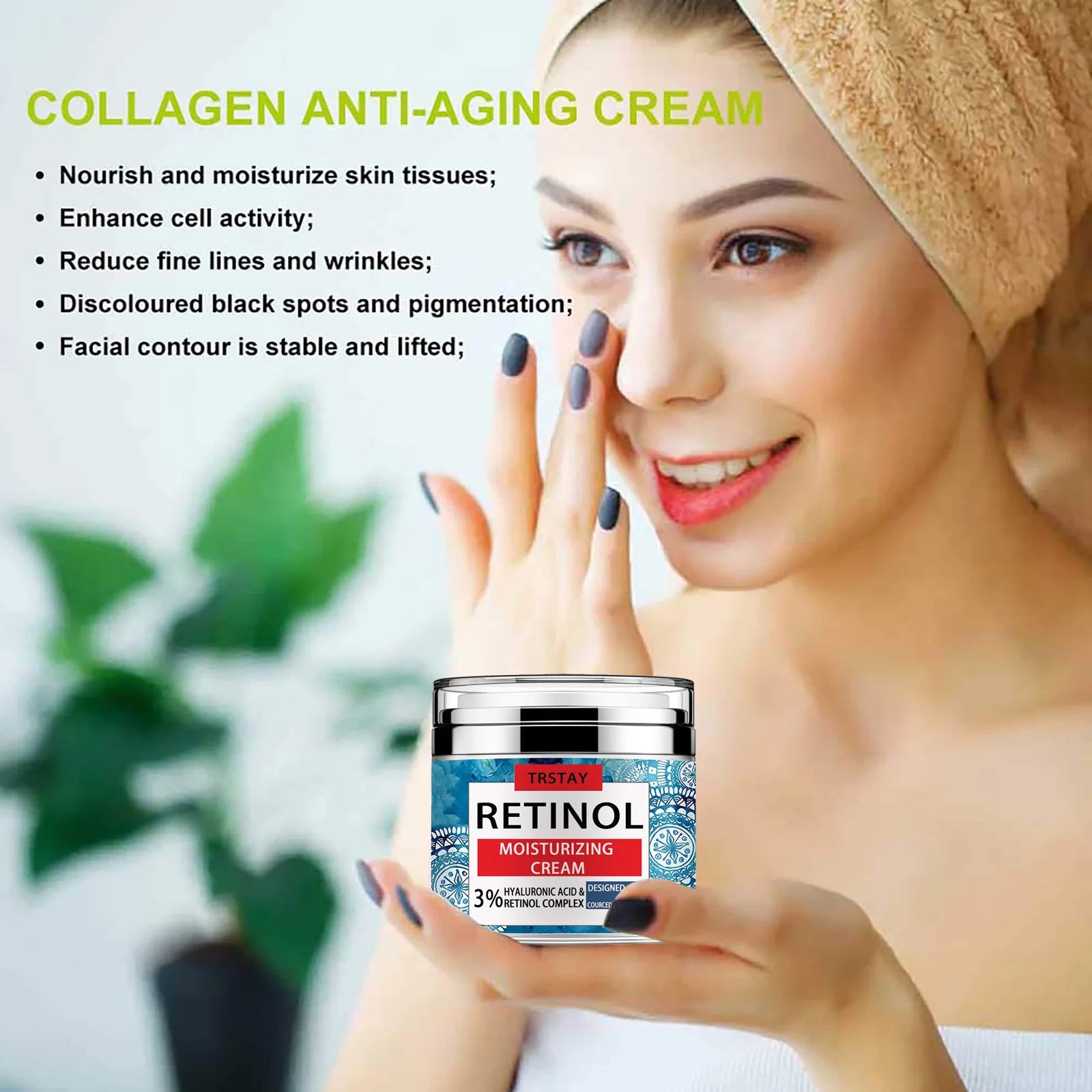 Crema de esencia japonesa Sakura, crema tonificante Sakura con ácido hialurónico,