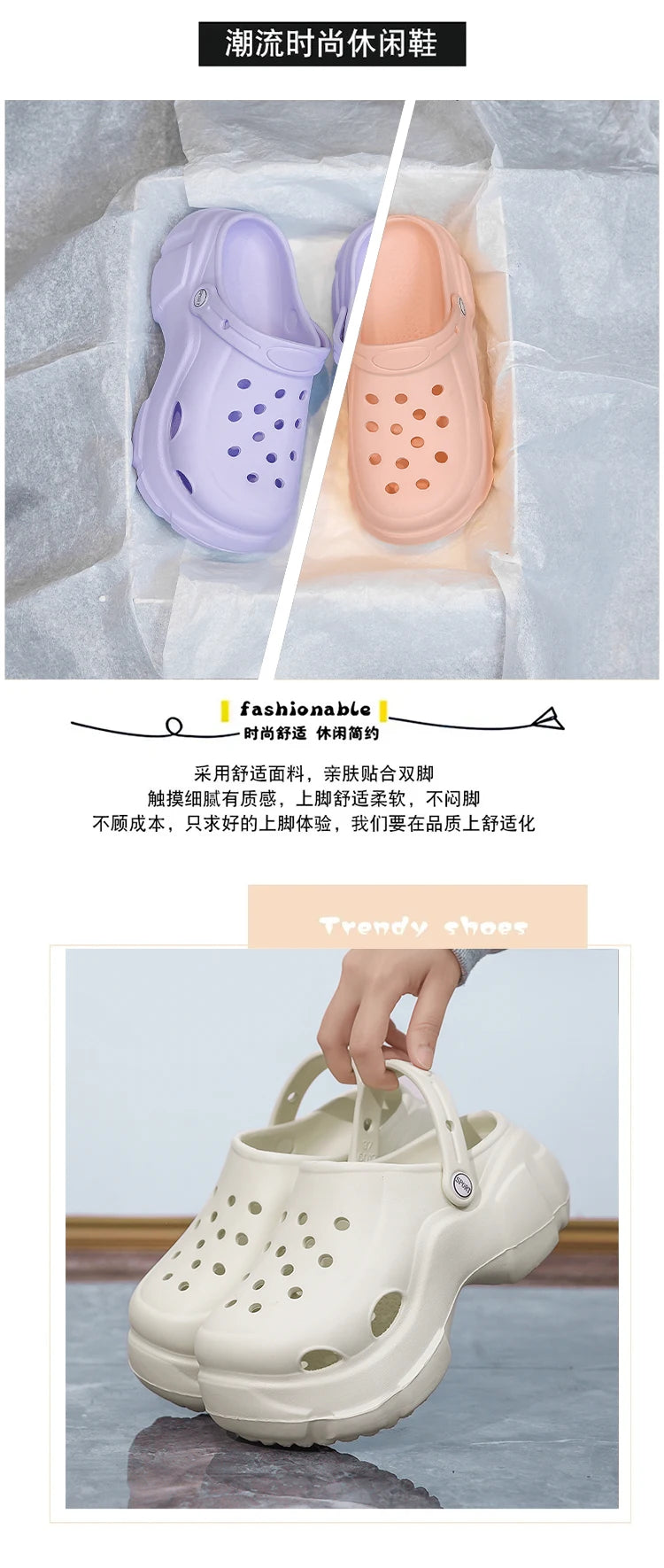 Sandalias de moda para mujer, zapatillas impermeables, zapatos de mujer, toboganes de verano para exteriores, zapatos de jardín de suela blanda, zuecos de interior, sandalias