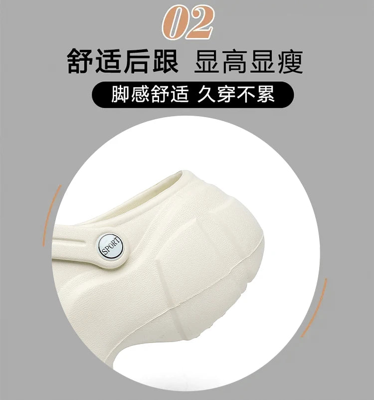 Sandalias de moda para mujer, zapatillas impermeables, zapatos de mujer, toboganes de verano para exteriores, zapatos de jardín de suela blanda, zuecos de interior, sandalias