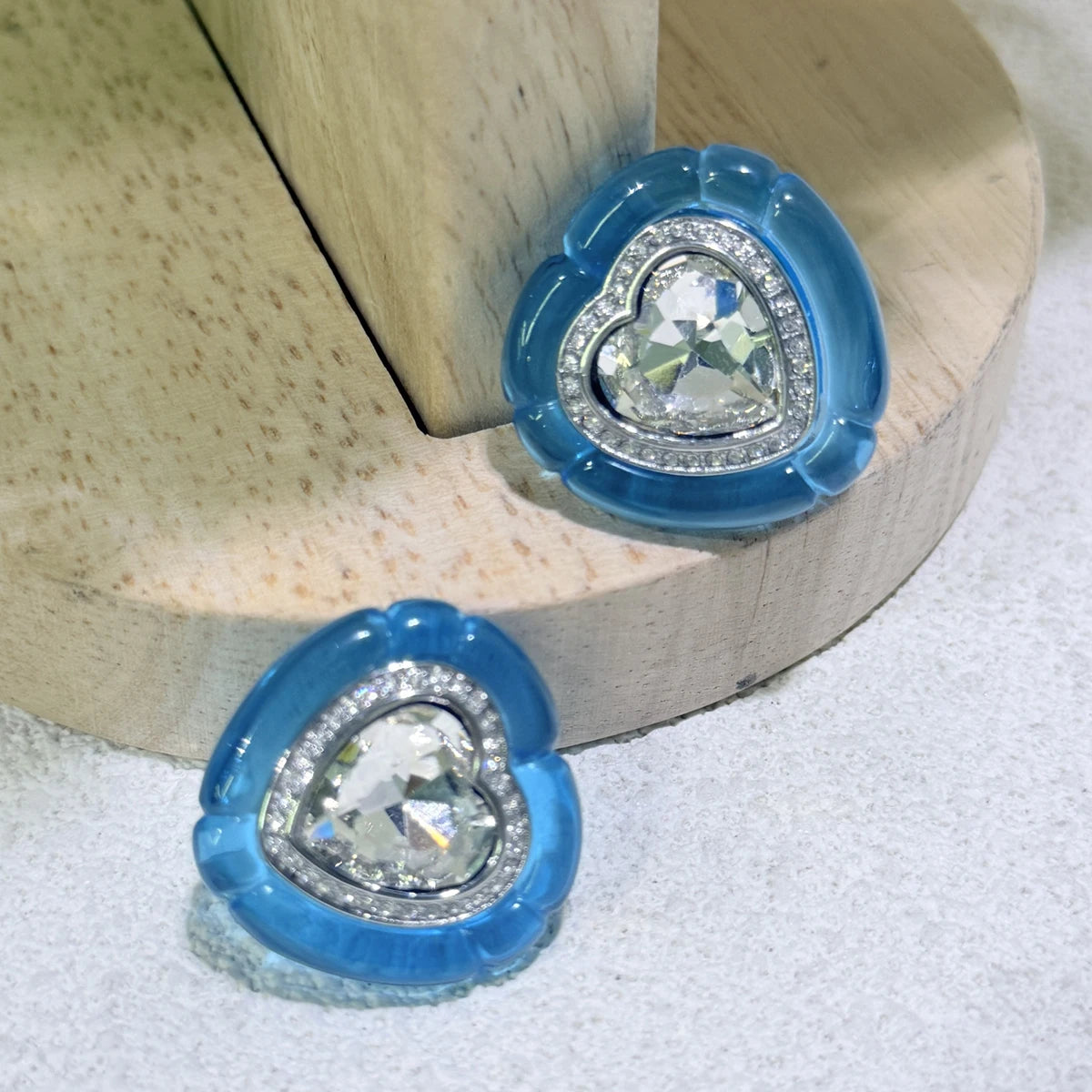 2026 nueva tendencia conjunto de joyería para fiesta de cóctel encanto amarillo verde azul cristal brillante pendientes de lujo anillo regalo romántico para mujeres