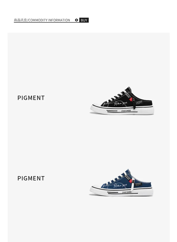 Zapatillas deportivas para hombre, zapatillas de lona transpirables con punta cerrada, mocasines a la moda para hombre, Zapatos para caminar al aire libre 2025, Zapatos de hombre