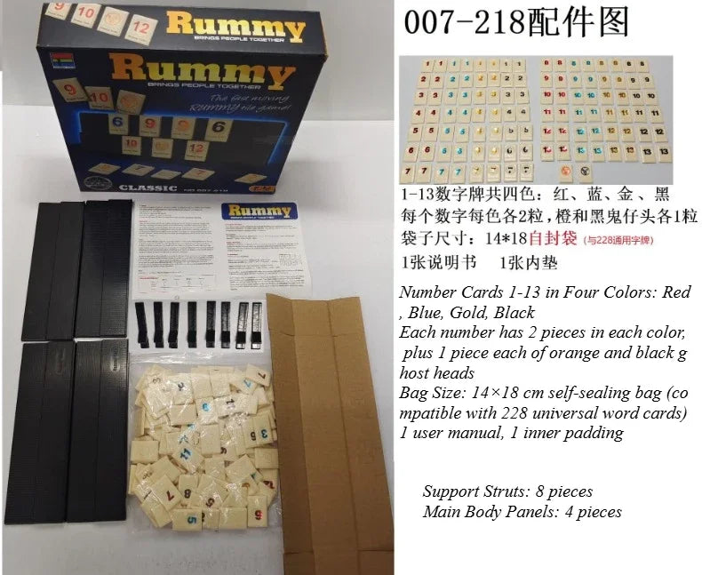 Juego de mesa Digital Mahjong Rummy, tablero de estrategia a juego con números para multijugador, entretenimiento para fiestas sociales, juego nocturno para amigos