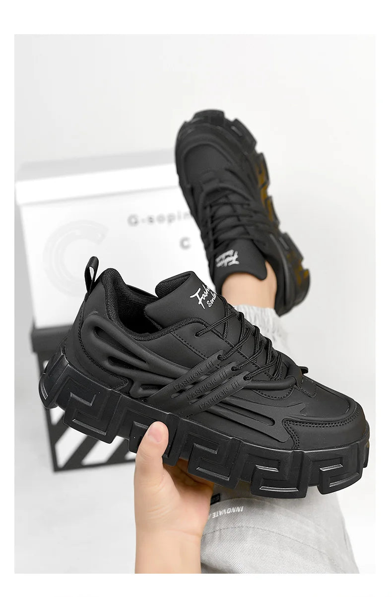 Zapatos informales para hombre, zapatos para caminar de estilo callejero, zapatillas de deporte con suela gruesa, zapatillas de baloncesto para correr, zapatillas vulcanizadas 2023 para hombre