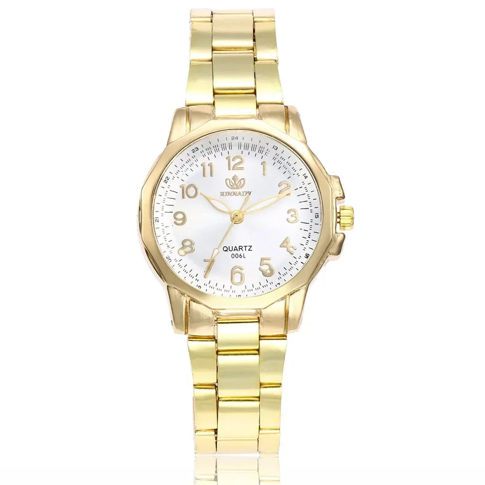 Reloj femenino, relojes de lujo para mujer, correa de malla de Metal de oro rosa, reloj de pulsera de cuarzo analógico de acero inoxidable, minimalista para mujer
