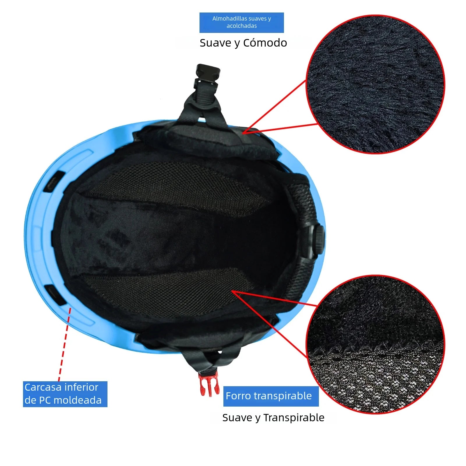 Casco de esquí - Casco de snowboard para adultos y jóvenes - Casco de nieve con carcasa de PC y espuma EPS, casco deportivo para nieve Casco de snowboard