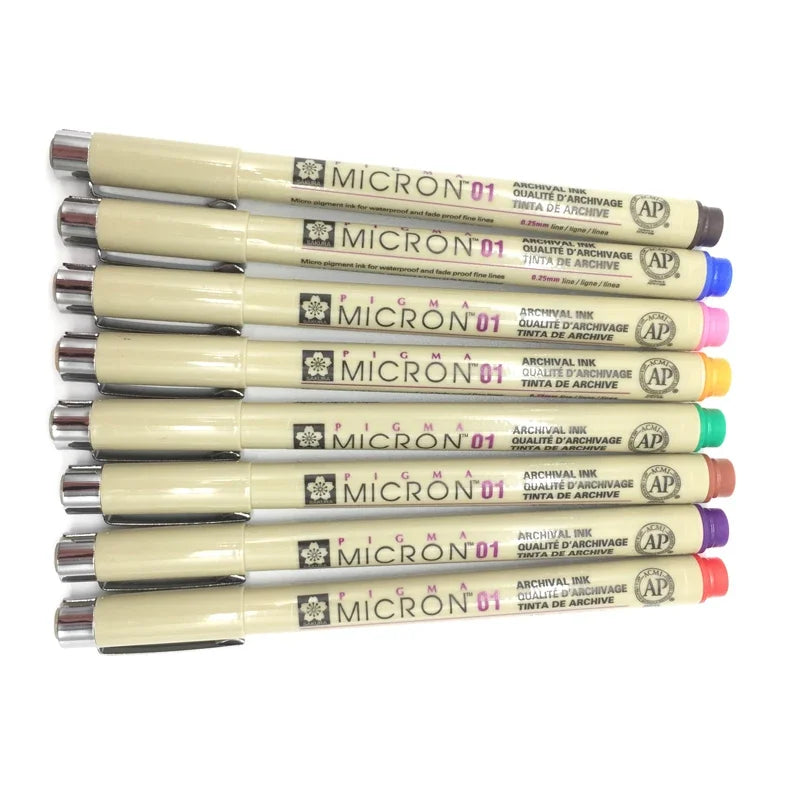 Set Bolígrafos Sakura Pigma Micron - 8/14 Colores Fineliner 0.25mm