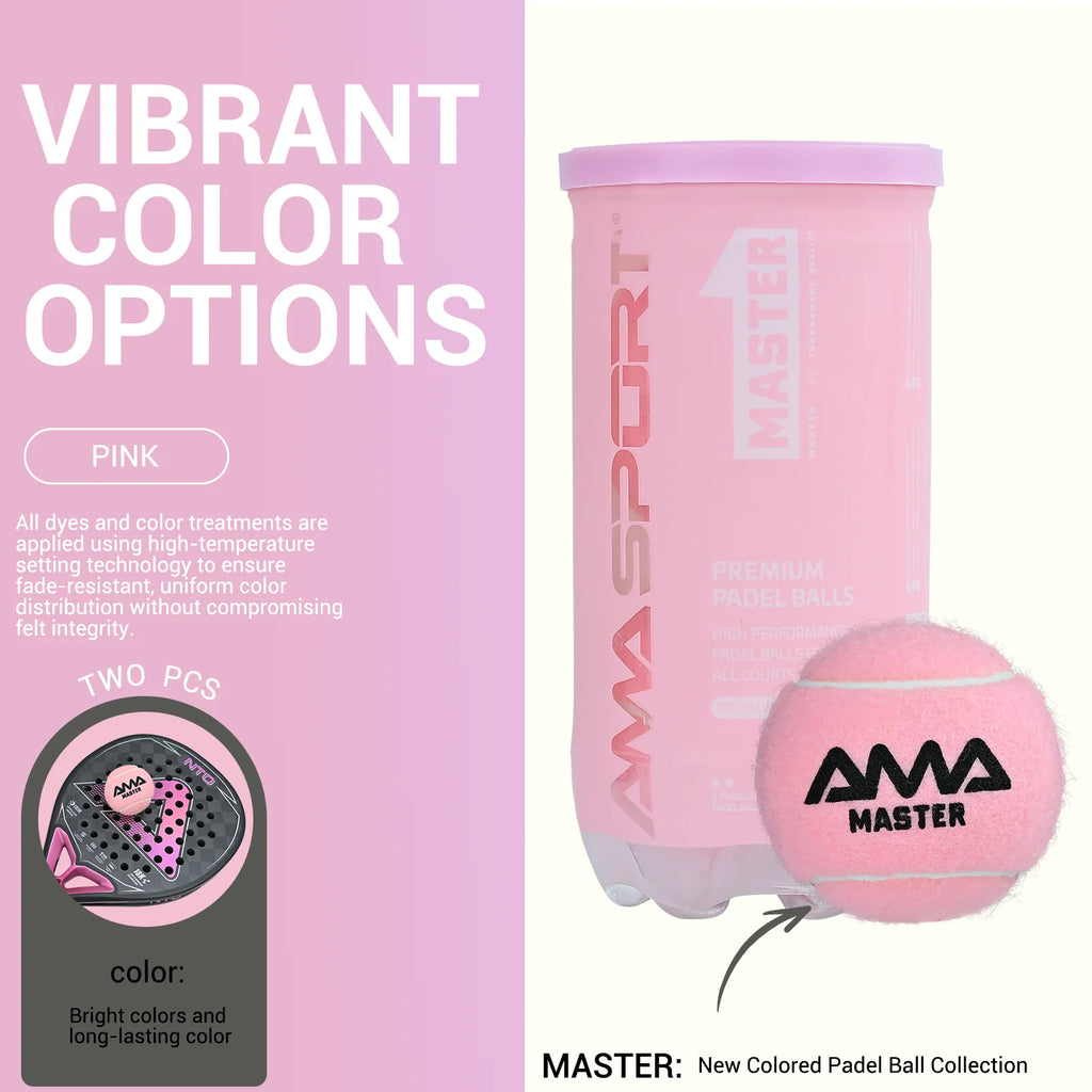 Pelotas de entrenamiento de padel profesionales, pelotas de tenis rosas con alta elasticidad, duraderas y resistentes, 2 uds.