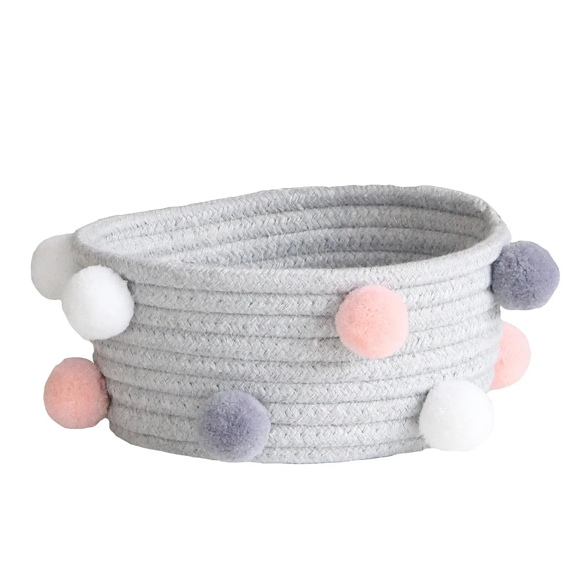 Cestas de almacenamiento tejidas con cuerda de algodón, contenedores de cosméticos de escritorio, organizador de habitación, caja de almacenamiento decorativa para artículos diversos, regalos