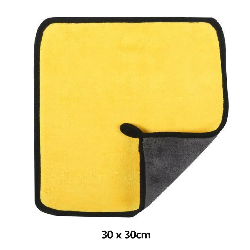 Toalla de microfibra suave para lavado de coche, paño de Secado y limpieza de coche, cuidado del coche, detalles, toalla de lavado de coche, nunca rasca, 30x30/60CM