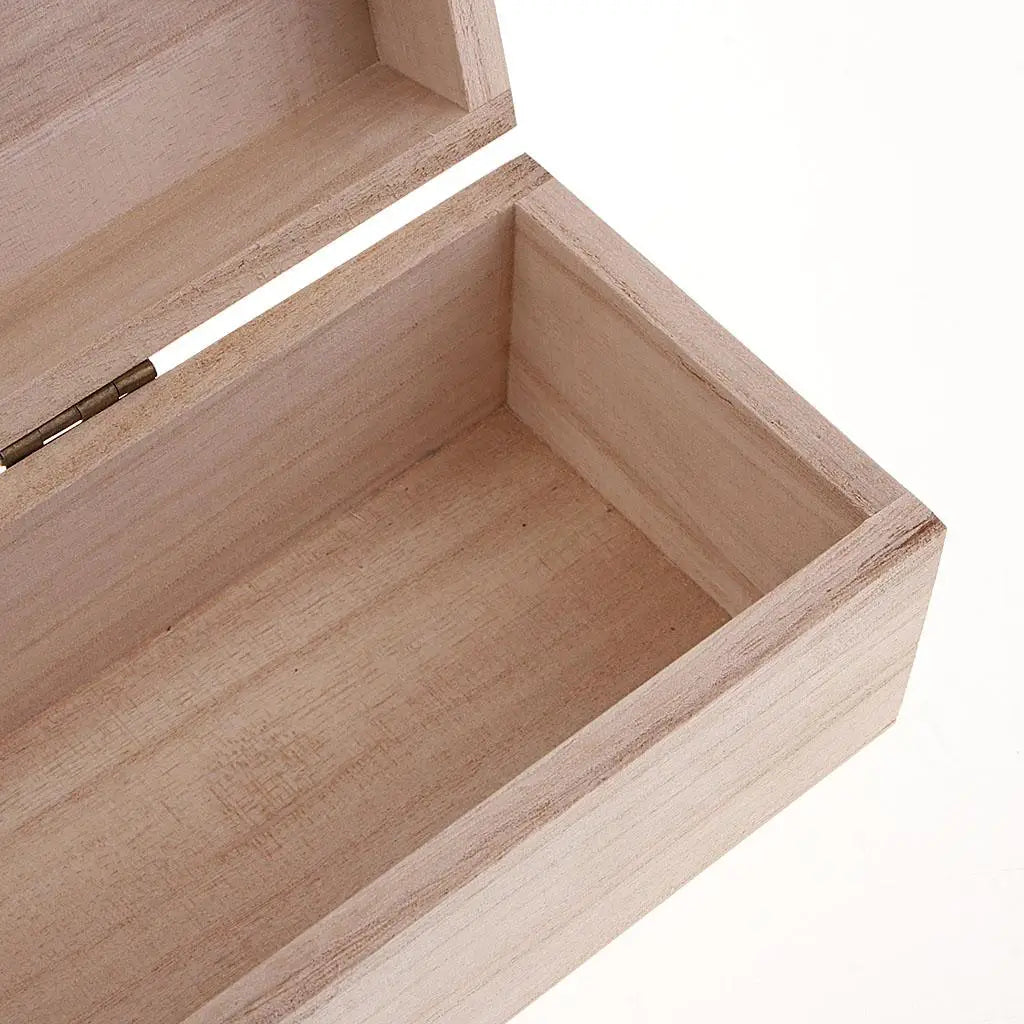 Caja de madera Natural sin terminar, caja de almacenamiento de joyería con cierre de bloqueo para regalos, manualidades, caja de almacenamiento para el hogar