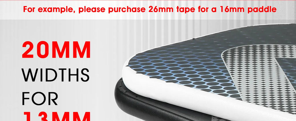 AMASPORT Cinta de protección de paleta de Pickleball 20 mm/23 mm/26 mm para cinta Euard de borde de Pickleball azul marino de 13 mm/16 mm/19 mm