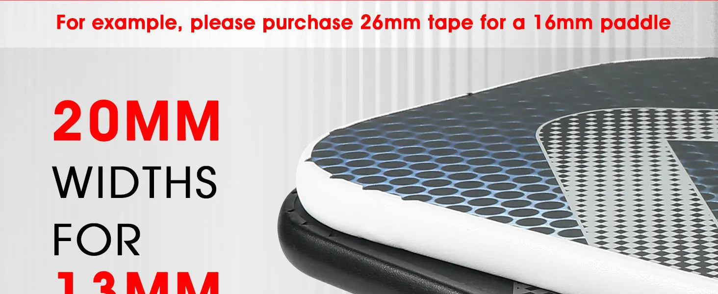AMASPORT Cinta de protección de paleta de Pickleball 20 mm/23 mm/26 mm para cinta Euard de borde de Pickleball azul marino de 13 mm/16 mm/19 mm