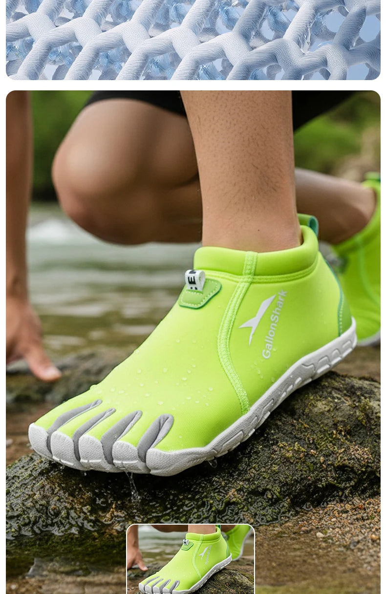 Zapatos de Neopreno de Cinco Dedos, Zapatillas de Agua Descalzas para Buceo, Voleibol de Playa y Caminatas en Arrecifes Costeros