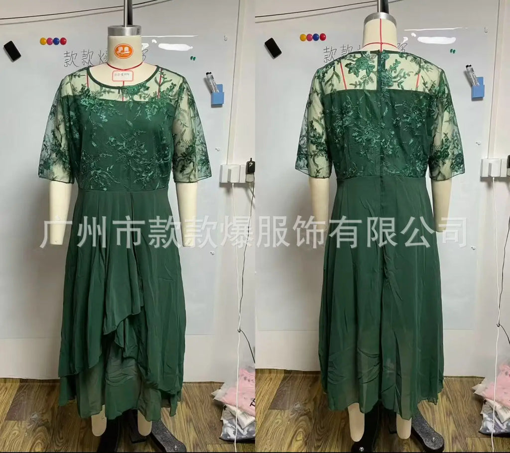 Vestido de noche Vestidos 2026 Mujer elegante temperamento suave SlimI Irregular Color sólido moda banquete gasa francés