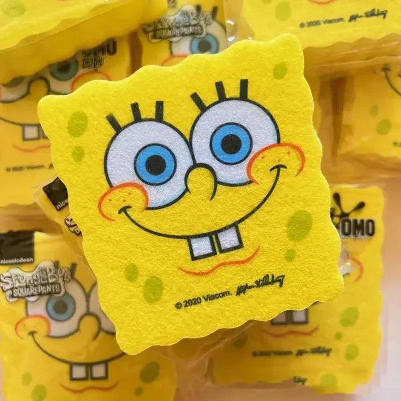 Cepillo para lavar platos de Bob Esponja, suministros de cocina para el hogar, escurridor, limpieza de platos, cepillos, estropajo reutilizable
