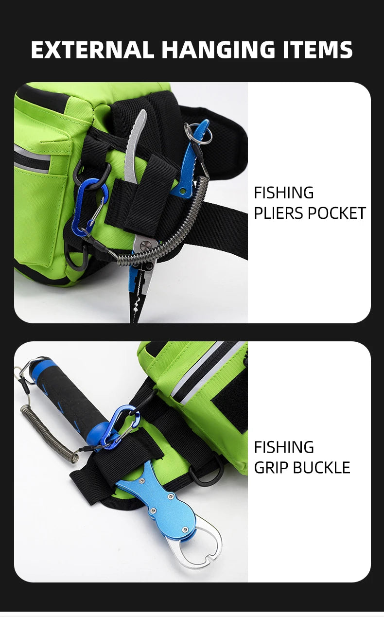 Bolsa de pecho para senderismo para hombre, riñonera de viaje con múltiples bolsillos, para escalada al aire libre, correr, ciclismo, bandolera, bolsa de aparejo con cinturón Molle deportiva