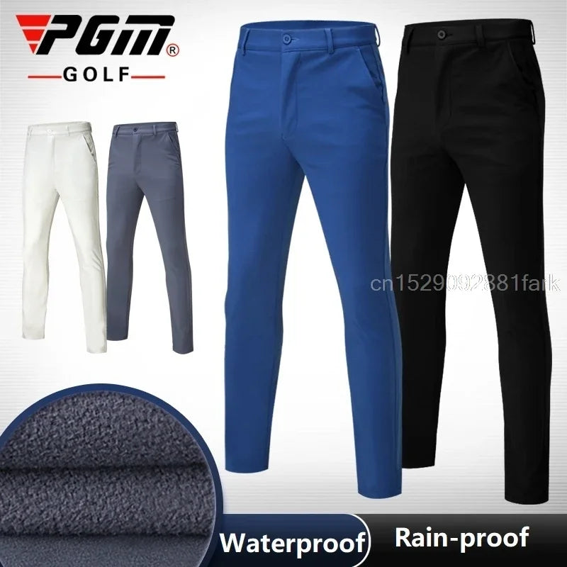 Pgm pantalones de Golf para hombre, pantalones cálidos gruesos impermeables de invierno, además de ropa de Golf de tenis de terciopelo, pantalones cálidos de pelota de Golf para hombre, a prueba de lluvia y nieve