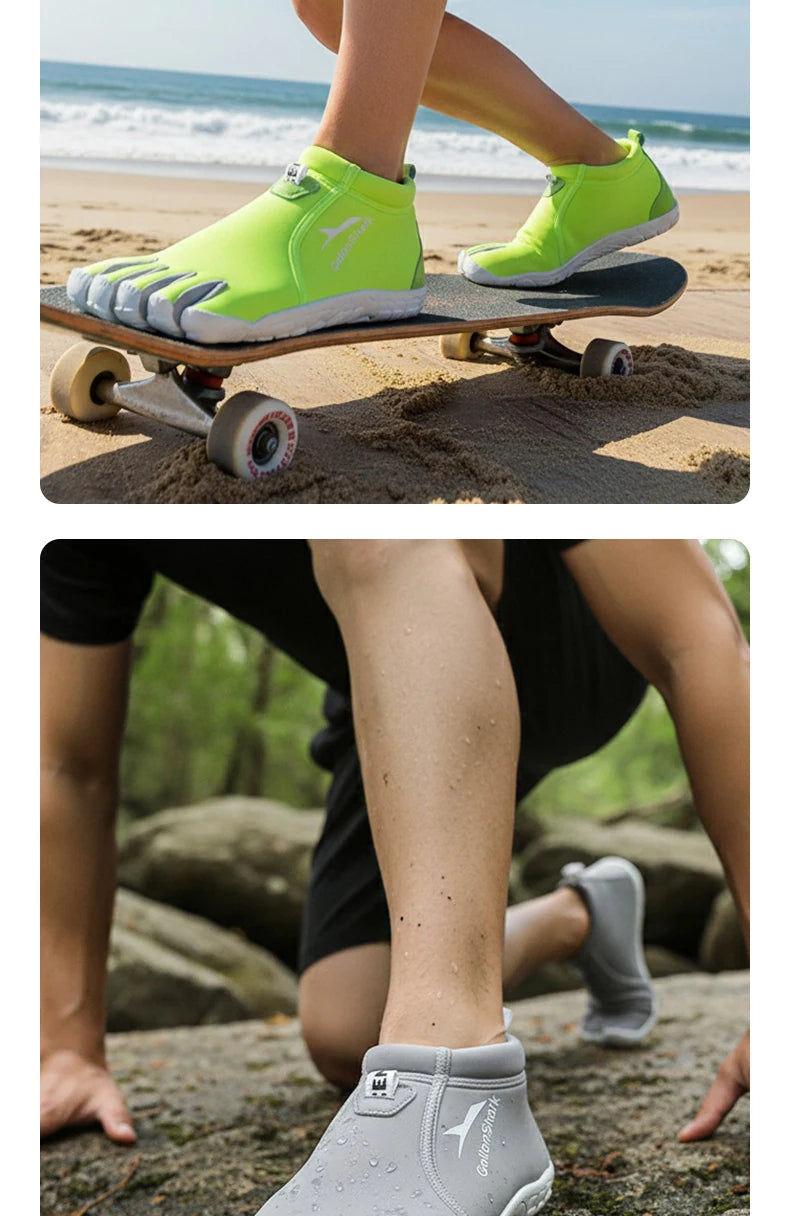 Zapatos de Neopreno de Cinco Dedos, Zapatillas de Agua Descalzas para Buceo, Voleibol de Playa y Caminatas en Arrecifes Costeros